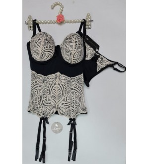 Bustier tipo corset strappless con copa armada