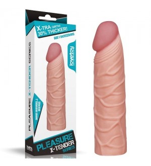 Funda o extensor de pene Pleasure 1" X Tender Penis Sleeve