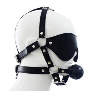Arnes de cabeza con máscara y mordaza