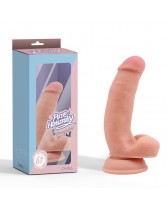 Dildo realista grueso de silicona con testículos y ventosa Pornographer