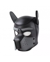 Máscara o capucha de Perro - Grey Black Doggy mask
