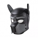 Máscara o capucha de Perro - Grey Black Doggy mask