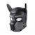 Máscara o capucha de Perro - Grey Black Doggy mask