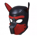 Máscara o capucha de Perro - Red Black Doggy mask