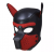 Máscara o capucha de Perro - Red Black Doggy mask