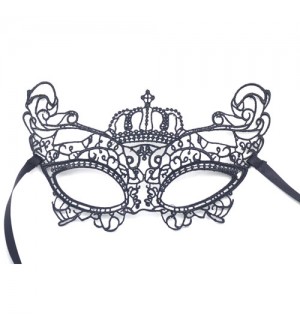 Antifaz de encaje con diseño de corona - Crown Lace Mask