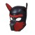 Máscara o capucha de Perro - Red Black Doggy mask