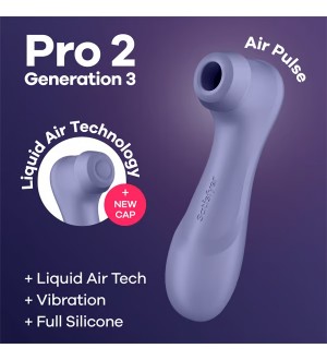 Estimulador de clitoris SATISFYER PRO 2 Generation 3 Liquid air LILAC