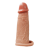 Funda de pene realista de silicona con correa para testículos