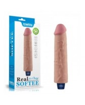 Vibrador realista recargable de 9.5" REAL SOFTEE Rechargeable Vibrating Dildo