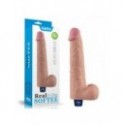 Vibrador realista recargable de 10.5" REAL SOFTEE Rechargeable Vibrating Dildo