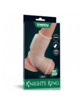 Funda corta de pene con vibración Vibrating Drip Knights Ring with Scrotum Sleeve