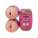 Masturbador de doble extremo deslizante para vagina y ano Slider Dual-Ended