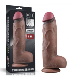 Mega dildo 12'' Dual Layered Silicone Cock XXL