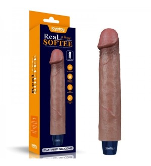 Vibrador realista recargable de silicona 9" REAL SOFTEE