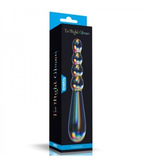 Tira anal de cristal Twilight Gleam Glass Dildo- Rising Ripples