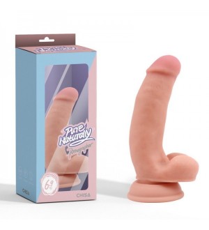 Dildo de silicona líquida con ventosa y testículos Pornographer