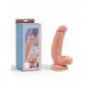 Dildo de silicona líquida con ventosa y testículos Pornographer