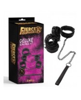 Set sado de 4 piezas Deluxe Bondage Kit: esposas, mordaza y collar