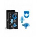 Set de mini vibradores Teasers Ring Kit-BLUE Multiusos para lengua, dedos y pene