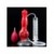 Monster dildo Dog style con función de eyaculación base negra