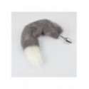 Plug anal de metal con colita de zorro Gray foxy tail