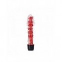 Vibrador clásico de plástico con funda suave transparente Red