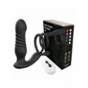 Plug masajeador de prostata telescópico con anillo de pene
