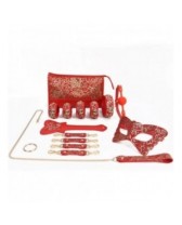 Set BDSM de lujo de 7 piezas con cartera Red Carnival