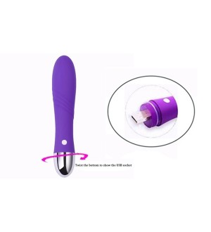 Vibrador liso impermeable recargable de 12 frecuencias