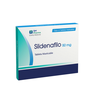 Potenciador masculino en tabletas masticables Sildenafilo 50mg QM Pharma