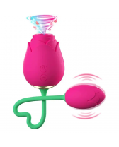 Estimulador 2 en 1 de clítoris y punto G - Rose sucking + vibrating egg