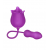 Vibrador rosa 2 en 1 con lamido para clítoris y vibración al punto G
