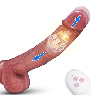 Vibrador realista telescópico recargable a control remoto Alex