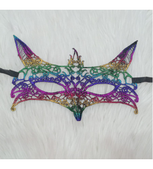 Antifaz de encaje bicolor Foxy