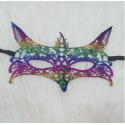 Antifaz de encaje bicolor Foxy