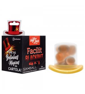 Bolitas eróticas explosivas SIX BALL FACILIT BLACKOUT - 6 unidades
