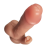 Vibrador realista a control con calor, vibración, empuje y rotación.