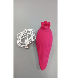 Vibrador estimulador de clítoris con pulsación Flor de Loto