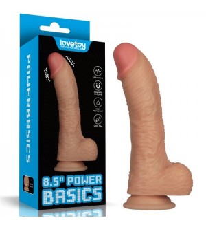 Dildo vibrador realista de 8.5 inch Vibrating Power Basics Cock