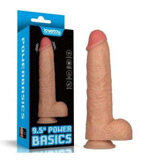Dildo vibrador realista de 9.5 inch Vibrating Power Basics Cock