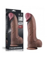Dildo realista de silicona de 13 inch con ventosa Dual Layered XXL