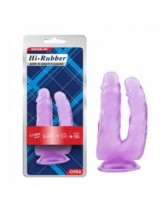 Dildo doble de PVC de 6.3 Inch con ventosa Dildo-Purple