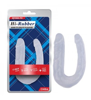Dildo doble punta de de PVC de 13 Inch Dildo-Clear