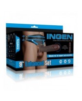 Dildo realista con arnés - Ingen 9 inch - Enhanced Set Talla XS/S/M (Black)