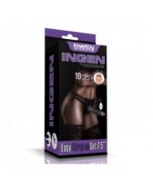 Dildo vibrador de TPE con arnés - Vibrating Easy Strapon Set 7.5 inch Black