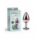 Plug anal de metal con joya Rainbow Heart Gem Plug S