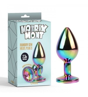 Plug anal de metal con joya Rainbow Gem Metal Plug S