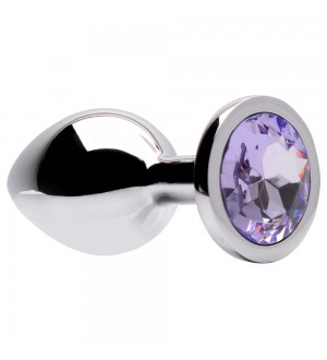 Plug anal de metal Sensual Love mediano con piedra