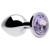 Plug anal de metal Sensual Love mediano con piedra